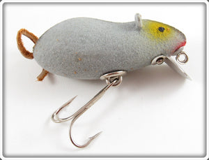 Vintage Paw Paw Grey Flocked Mouse Lure 