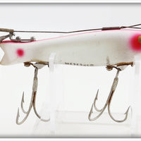 Vintage Heddon White & Red Dowagiac Spook Lure