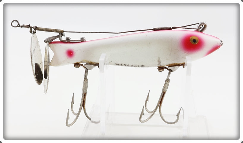 Vintage Heddon White & Red Dowagiac Spook Lure