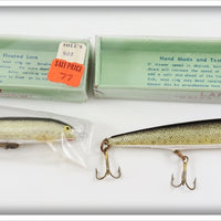 Vintage Lapar Balsa Minnow Pair In Boxes