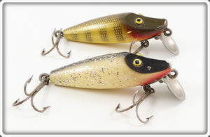 Vintage Shur Strike Silver Flash & Pikie Scale River Master Lure Pair