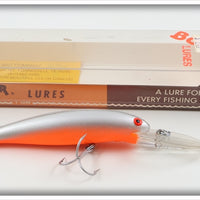 Vintage Bomber Silver Orange Belly Long A Lure In Box