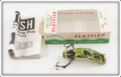 Vintage Helin Frog Fly Rod Flatfish Lure In Box