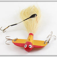 Lucky-O Tackle Mfg Gold & Red Aero Ice Jig