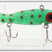 Vintage Hogie's Green Red Spots Texas Minnow Lure 