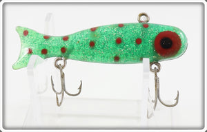 Vintage Hogie's Green Red Spots Texas Minnow Lure 