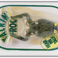 Vintage Johnson Lures Green Talkin' Frog On Card