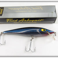 Vintage Fred Arbogast Blue Scale Snooker Lure In Box 