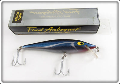 Vintage Fred Arbogast Blue Scale Snooker Lure In Box 