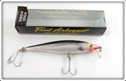 Vintage Fred Arbogast Silver Scale Snooker Lure In Box