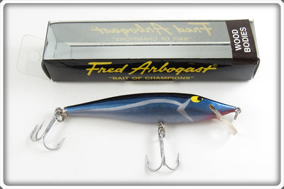 Vintage Arbogast Blue Scale Snooker Lure In Box