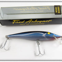 Vintage Fred Arbogast Blue Scale Snooker Lure In Box 