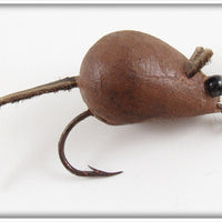 Unknown Brown Wooden Fly Rod Mouse Lure