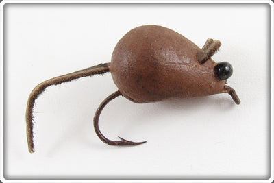 Unknown Brown Wooden Fly Rod Mouse Lure