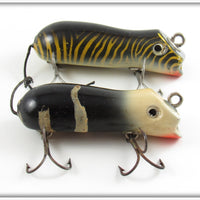 Shakespeare Black/White & Tiger Swimming Mouse Lure Pair 