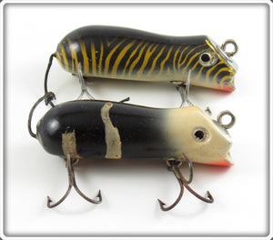 Shakespeare Black/White & Tiger Swimming Mouse Lure Pair 