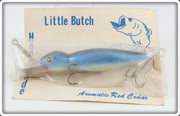 Vintage Aromatic Red Cedar Blue Little  Butch Lure On Card