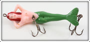 Vintage Stream Eze Green Red Head Virgin Mermaid Lure