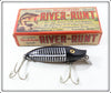 Vintage Heddon Black Shore Early River Runt Lure In Box 9400 XBW