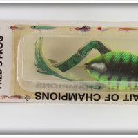 Vintage Fred Arbogast Fire Tiger Fred's Frog Lure On Card