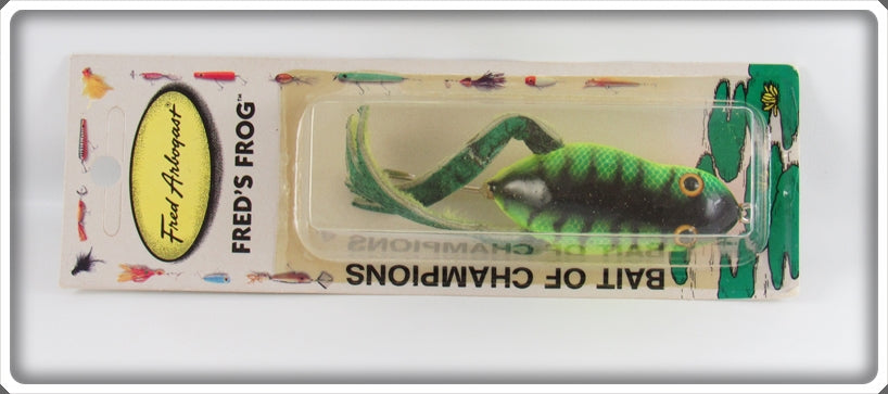 Vintage Fred Arbogast Fire Tiger Fred's Frog Lure On Card