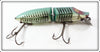 Vintage Heddon Green Shore Minnow Jointed River Runt Lure 9430 XRG