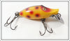 Vintage Heddon Spotted Orange Tiny River Runt Lure 350 SO