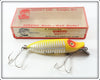 Vintage Heddon Yellow Shore River Runt Lure In Box 9400 XRY
