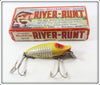 Vintage Heddon Yellow Shore Early River Runt Lure In Box 9100 XRY