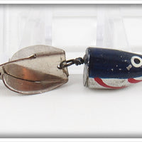 Vintage Hardy Blue & Silver Metal Swimmer Bait Lure 