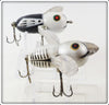 Vintage Heddon Silver Shore & Black White Head Crazy Tiny Crawler Pair