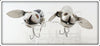 Heddon Silver Shore & Black White Head Crazy Tiny Crawler Pair