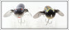 Heddon Glow Black Frog & Mouse Tiny Crazy Crawler Pair