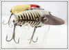 Heddon Red White Shore & Silver Shore 2120 Crazy Crawler Pair