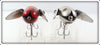 Heddon Red White Shore & Silver Shore 2120 Crazy Crawler Pair