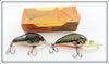 Vintage Bomber Baby Bass Orange Belly Model A Lure Pair With One Box