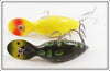 Heddon Yellow Shore & Bullfrog Tadpolly Spook Pair 9000 BF XRY