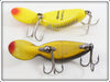 Heddon Yellow Shore & Bullfrog Tadpolly Spook Pair 9000 BF XRY