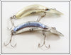 Heddon Nickel Plate & Blue Shiner Tadpolly Spook Lure Pair 9000 NP NPB