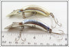 Heddon Nickel Plate & Blue Shiner Tadpolly Spook Pair 9000 NP NPB