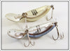 Heddon Nickel Plate & Blue Shiner Tadpolly Spook Pair 9000 NP NPB