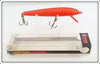 Vintage Cordell Fluorescent Red Red Fin Lure In Box