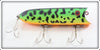 Vintage Heddon Fluorescent Green Crawdad Lucky 13 Lure 2500 GRA