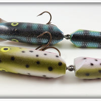 Leopardi's Leo Lures Perch & Rainbow Trout Jointed Musky Lure Pair