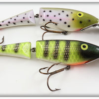 Leonardi's Leo Lures Perch & Rainbow Trout Jointed Musky Lure Pair