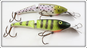 Leonardi's Leo Lures Perch & Rainbow Trout Jointed Musky Lure Pair