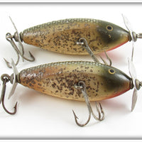 Vintage Creek Chub Silver Flash Spinning Injured Minnow Pair