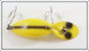Vintage Heddon Yellow With Black Stripe Tadpolly Spook Lure 9000 YZ