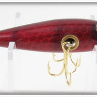 Contemporary Red & Black Scale Minnow Lure