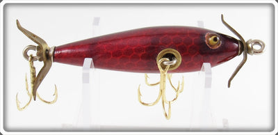 Contemporary Red & Black Scale Minnow Lure